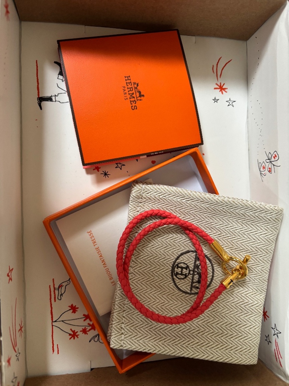 Hermes braided toggle bracelet